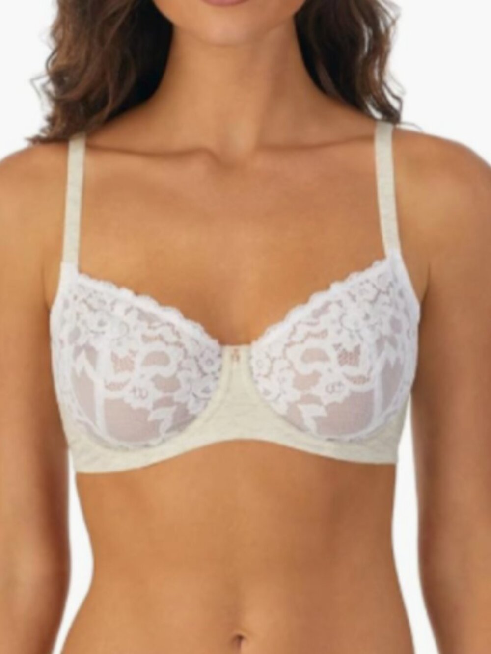Le Mystere Womens Cotton Touch Unlined Demi Bra - Oatmeal Heather 32C - 8196